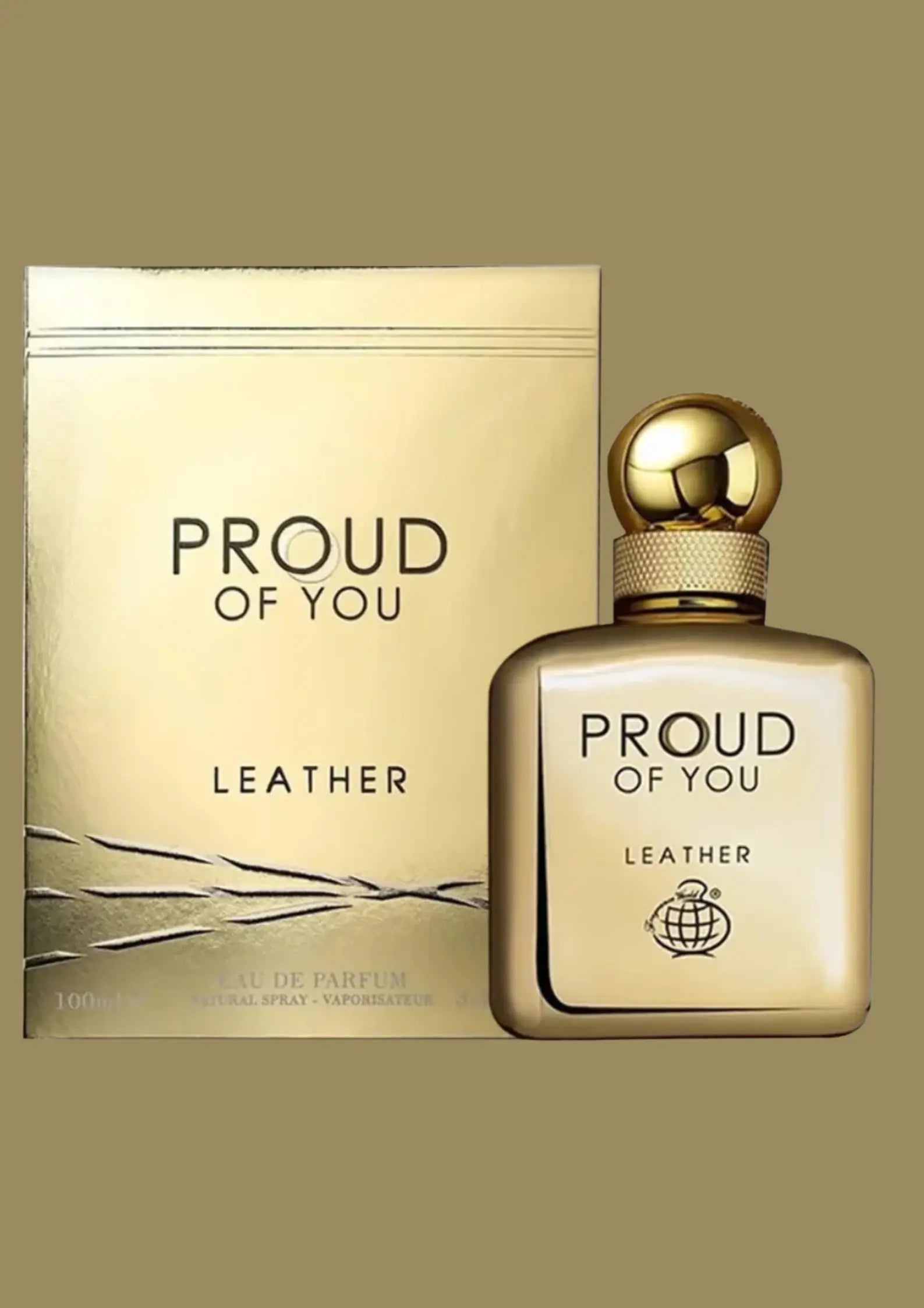 Eau de Parfum Proud Of You Leather - Fragrance World 100 ML Inspiration :Stronger With You Leather - Giorgio Armani