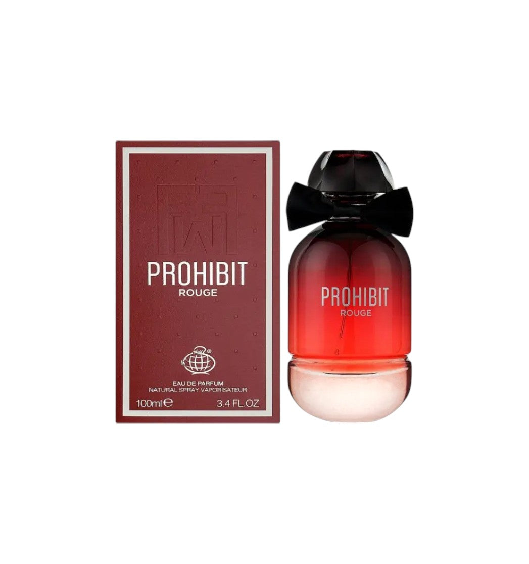 Eau de Parfum Prohibit Rouge Fragrance World 100 ML - PDS SHOP
