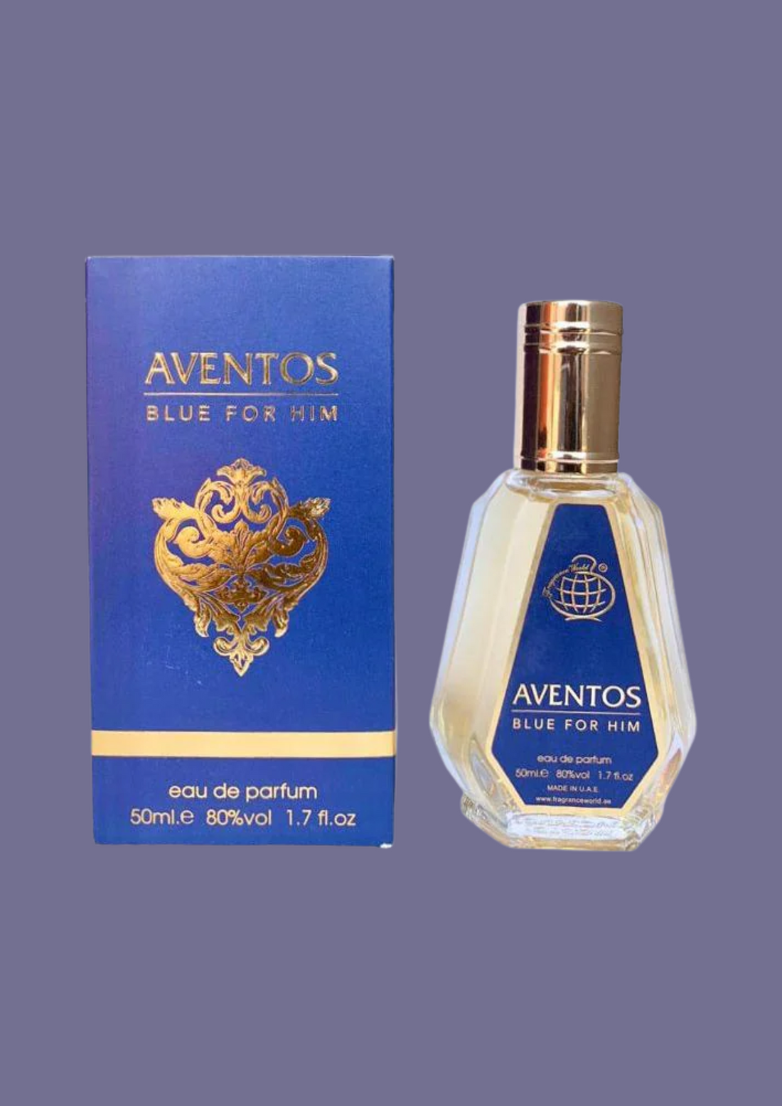 Eau de parfum Aventos Blue For Him - Fragrance World 50 ML