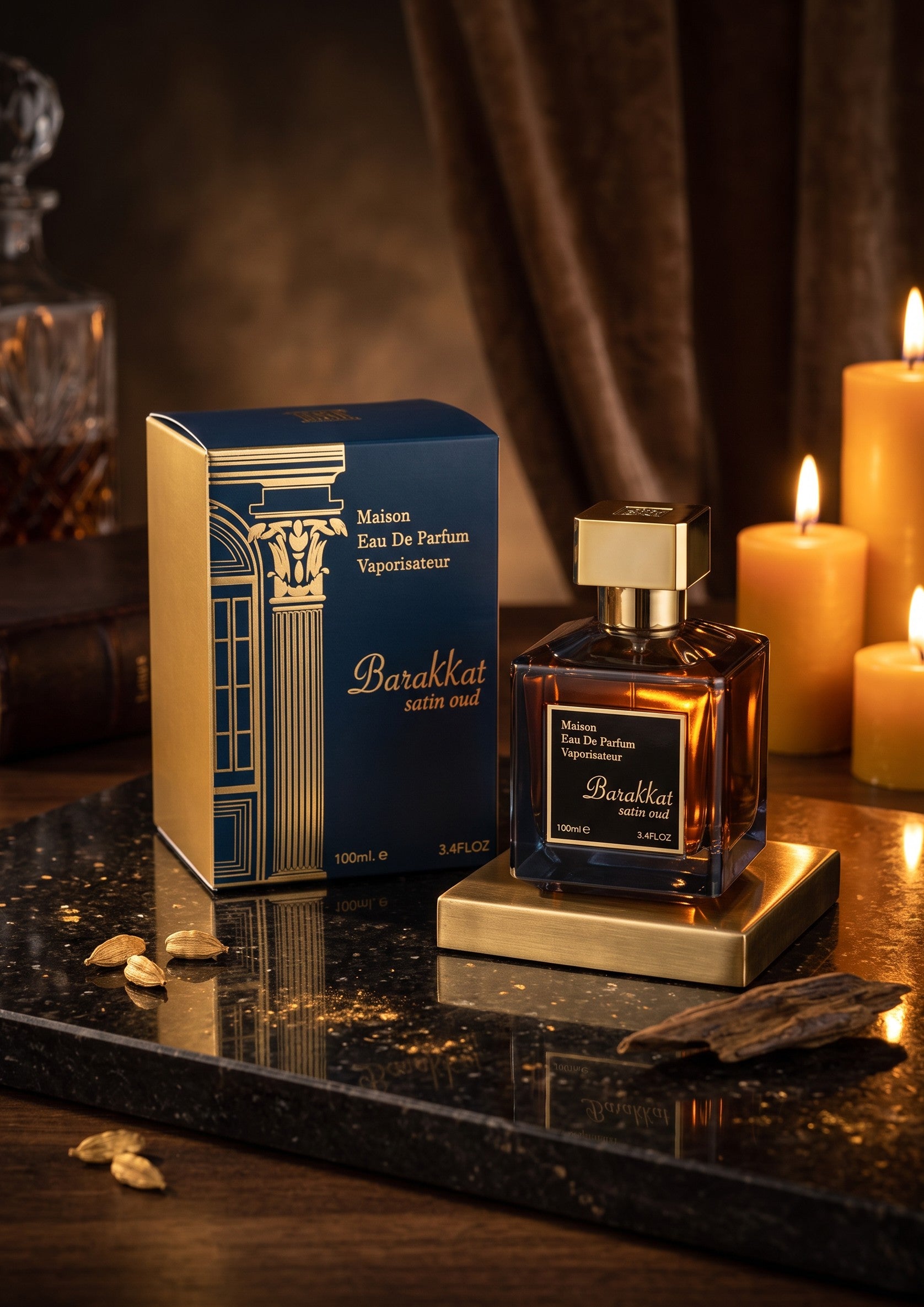 Eau de Parfum Barakkat Satin Oud - Fragrance World 100 ML