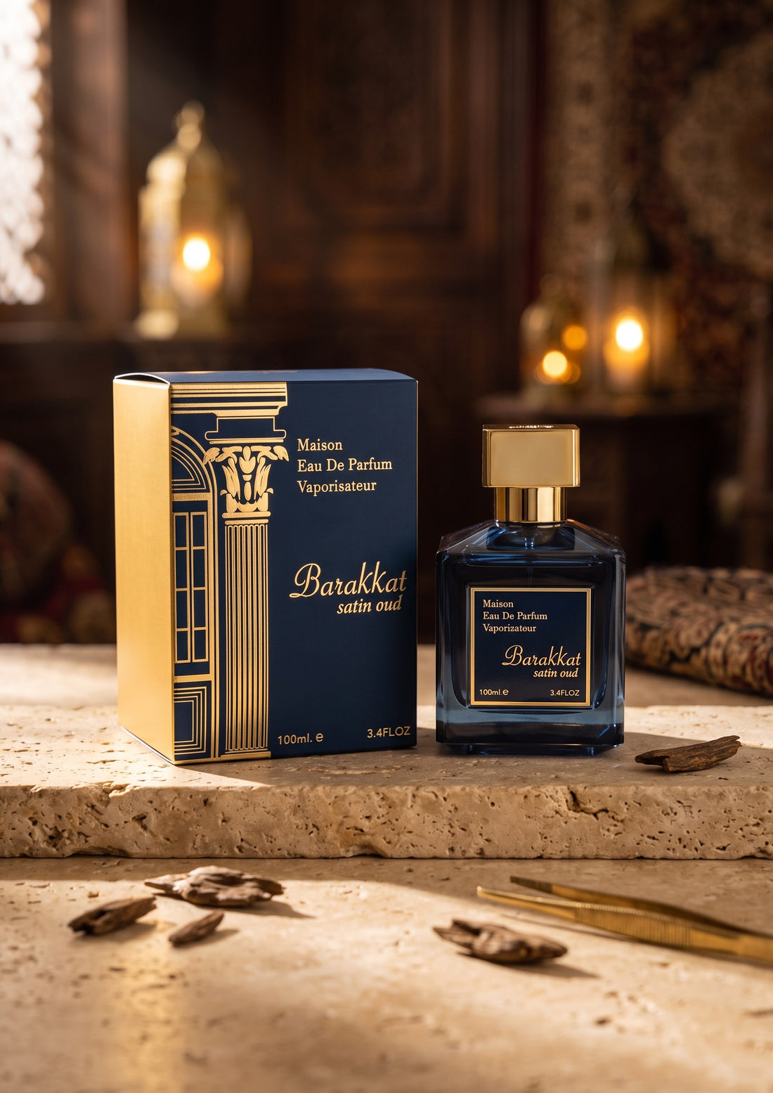 Eau de Parfum Barakkat Satin Oud - Fragrance World 100 ML