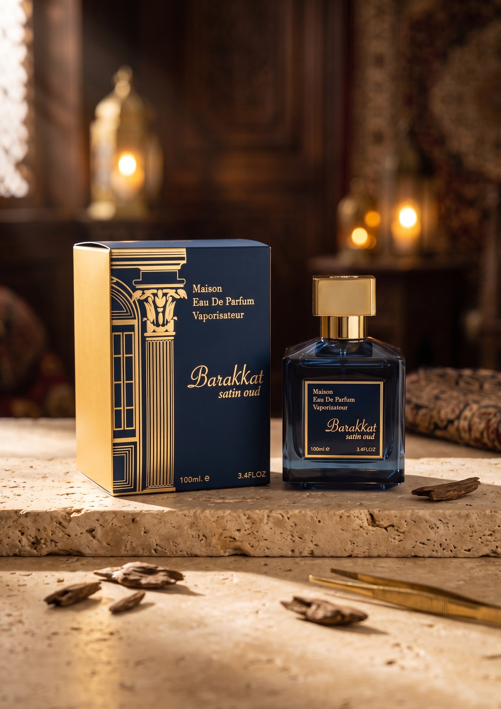 Eau de Parfum Barakkat Satin Oud - Fragrance World 100 ML