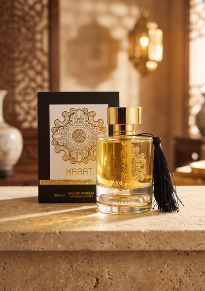 Flacon de parfum Karat de Maison Alhambra avec boîte assortie, orné d&